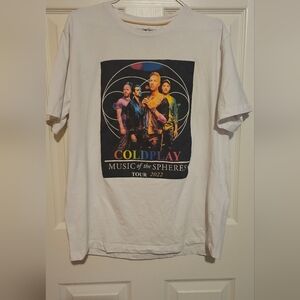 2022 Coldplay Music Of The Spheres Tour T-Shirt Sz L